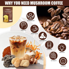 Organic Arabica coffee beans used in MYKORA mushroom coffee
