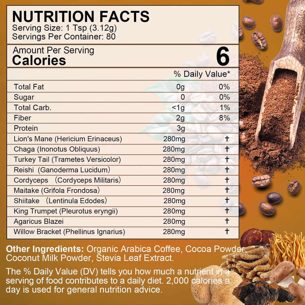 Macro shot of mushroom powder texture