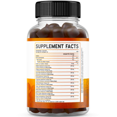 Supplement facts and label for Mushroom Gummies 2500mg 10-in-1