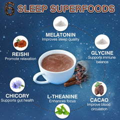 Mug of mushroom hot cocoa ready for bedtime routine