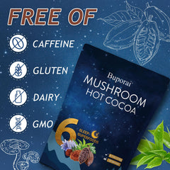 30-serving mushroom hot cocoa nighttime drink mix canister