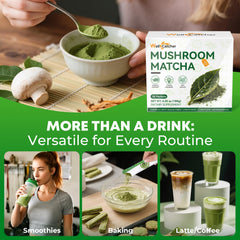 Lifestyle image of morning energy with matcha latte