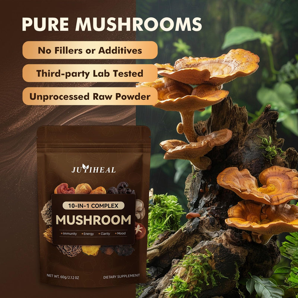 Mushroom powder added to coffee or smoothie