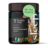Bottle of Fantastic Fungi Mushroom Sleep Supplement with Reishi, Passionflower & Hops