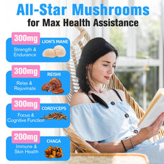 Lion's Mane mushroom representing brain health in 20-in-1 formula