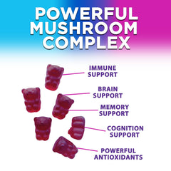 Nootropic brain health focus imagery with mushrooms