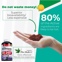 Usage and serving suggestions for the mushroom supplement