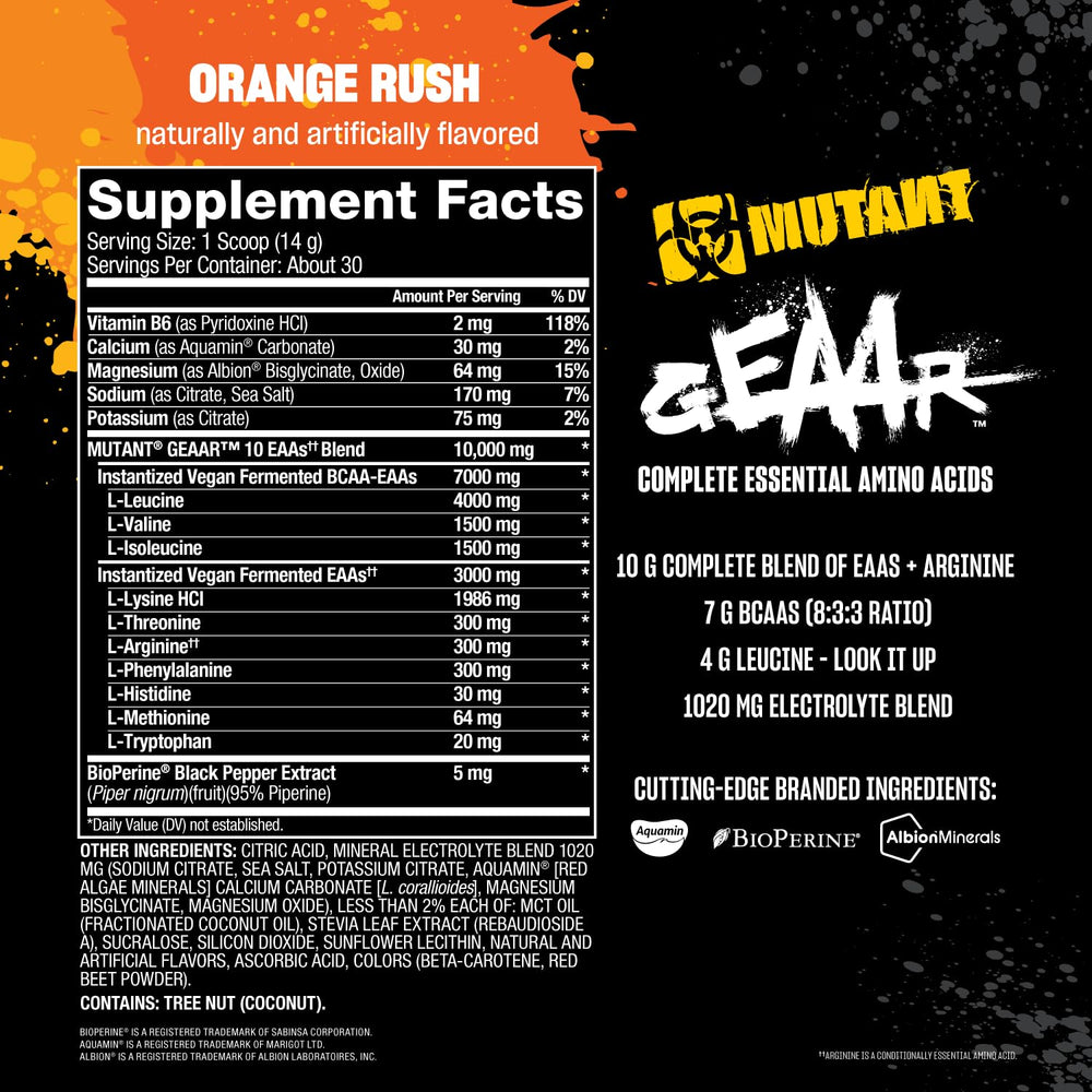 Mutant GEAAR electrolytes and coconut water ingredients