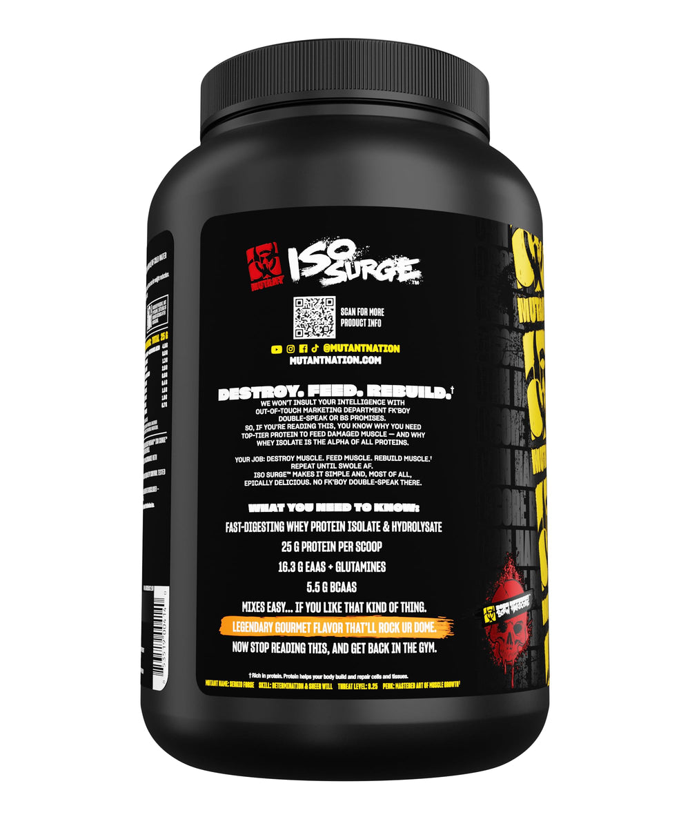 Mutant ISO Surge athlete mid-workout setup emphasizing performance support.