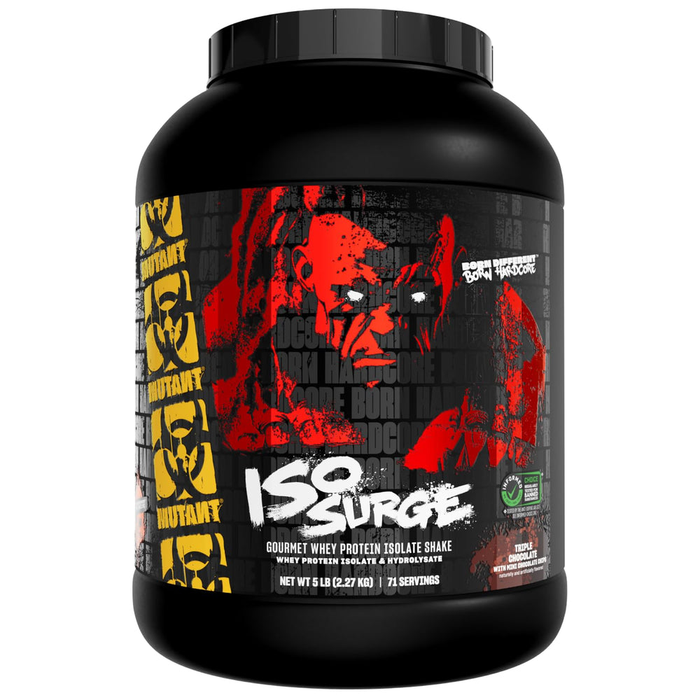 Mutant ISO Surge bottle pour shows fast-absorption protein in action.