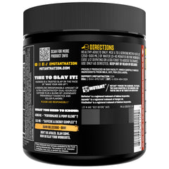 Mutant Madness label close-up communicates flavor and caffeine content