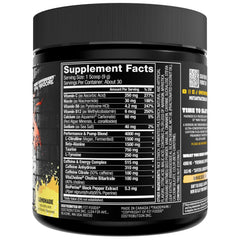 Mutant Madness canister beside a water bottle signals hydration-friendly pre workout fuel