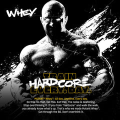 Close-up nutrition label – Mutant Whey triple chocolate