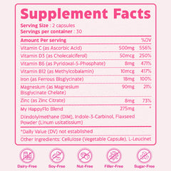 Close-up of iron, Vitamin D3 and magnesium minerals