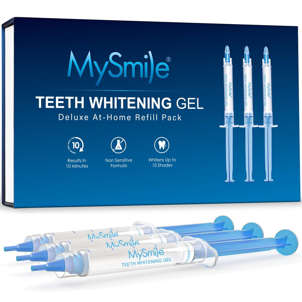 Three MySmile Teeth Whitening Gel Pen refills in package