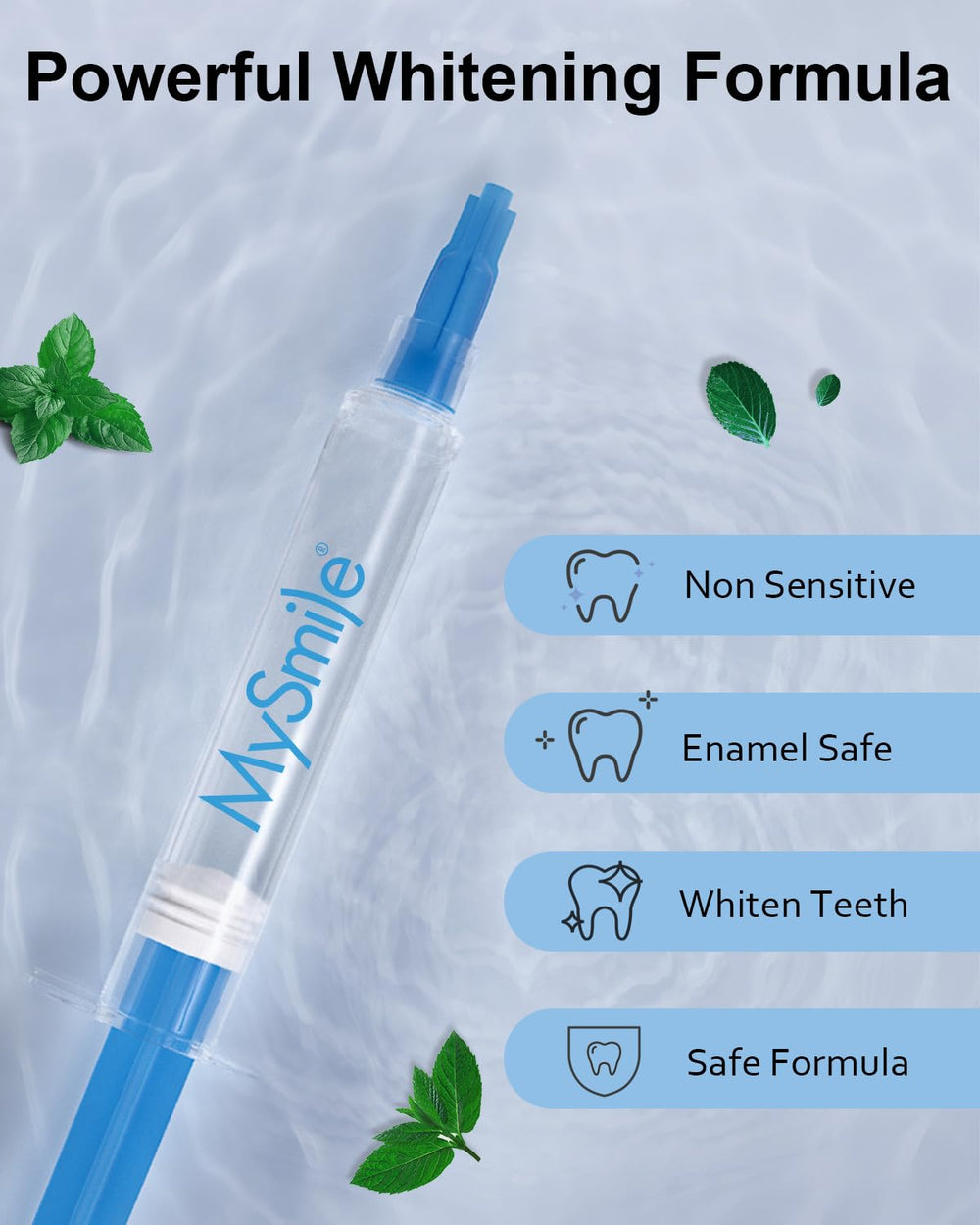 Carbamide peroxide whitening gel formula illustration on pen