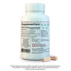 MYBODYRX Endocalyx pills in spoon showing convenient two-capsule dose