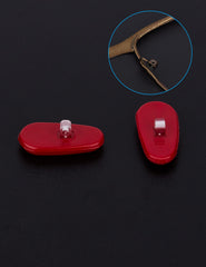 Six red nose pads from MYCOURAG in packaging