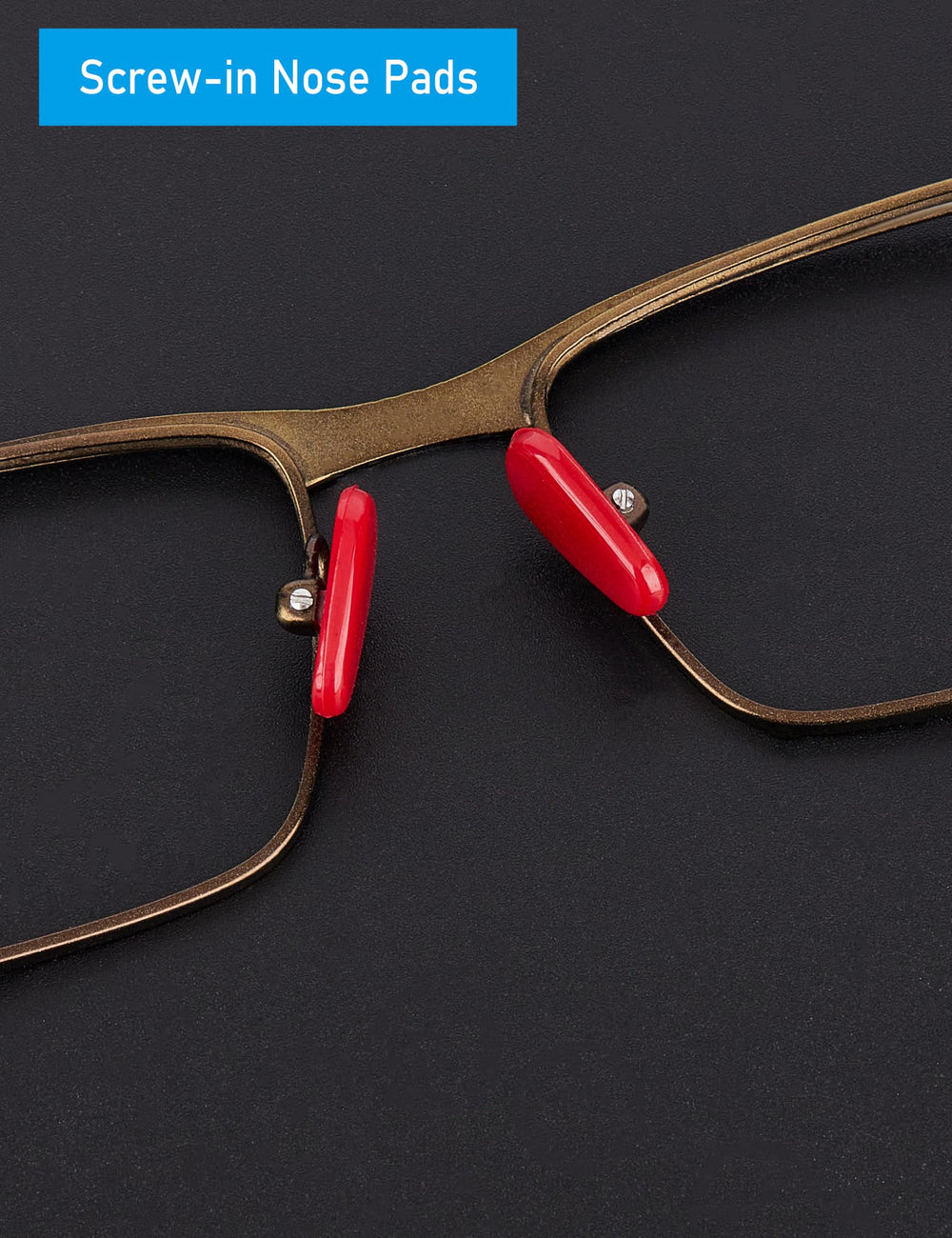 Easy-install red silicone nose pads for Oakley eyewear by MYCOURAG