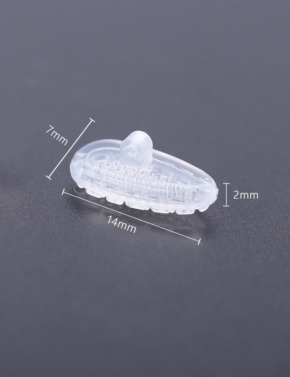 Six pairs of clear silicone nose pads for eyewear