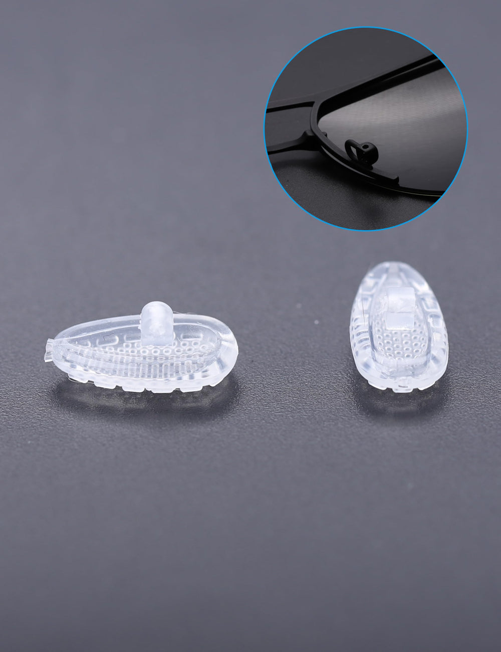 Screw in nose pads 14x7x2mm for glasses and sunglasses