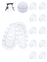 Clear 14x7x2mm screw-in silicone nose pads for eyeglasses