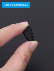 Six pairs of black silicone nose pads for eyeglasses