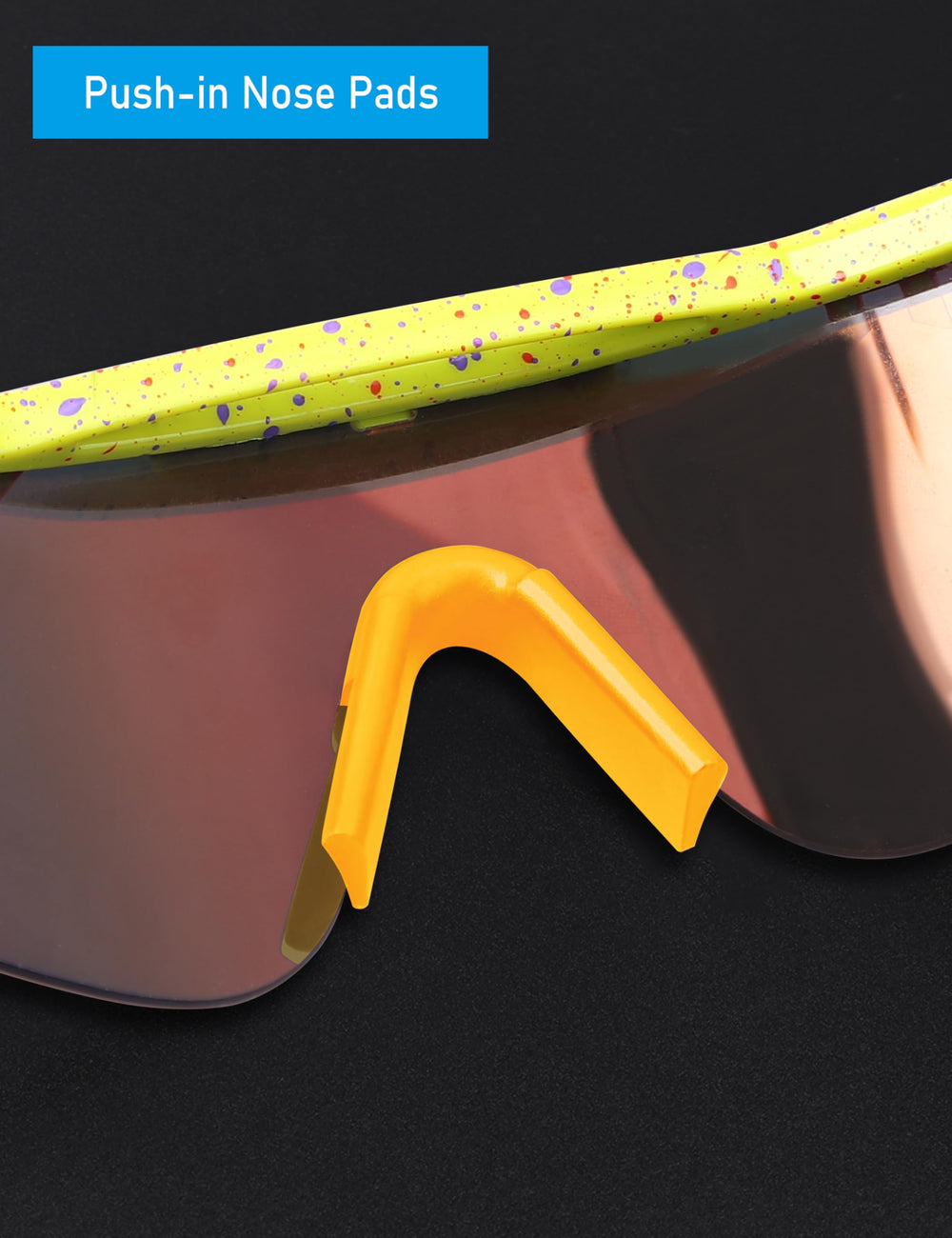 Two orange replacement nose pads included in the MYCOURAG kit