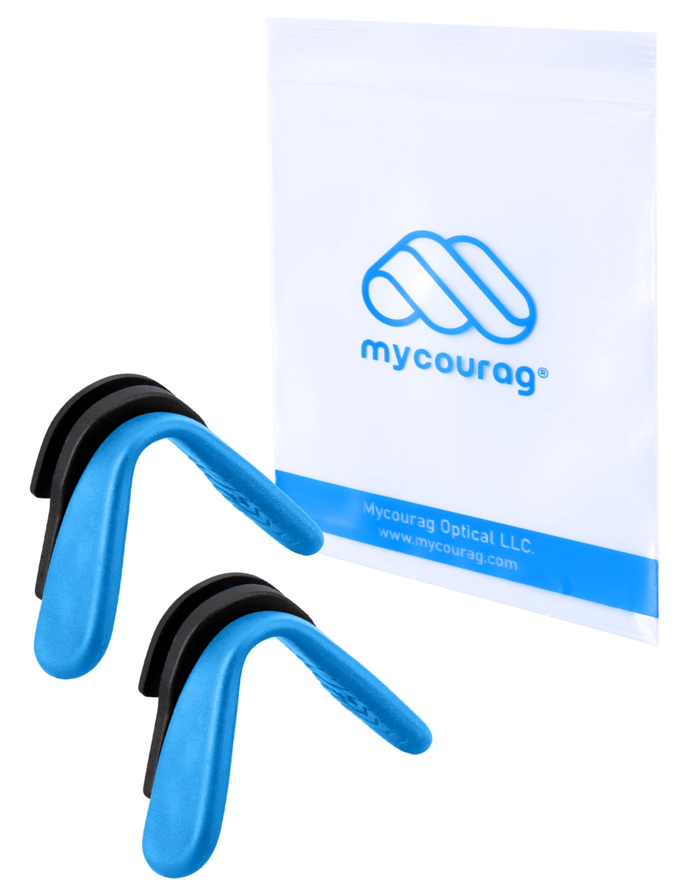 MYCOURAG sky blue silicone nose pads for Pit Viper 2000 sunglasses - pair 1