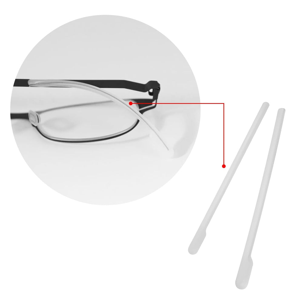 White hard silicone ear tips for Mykita plug-in frames - close-up