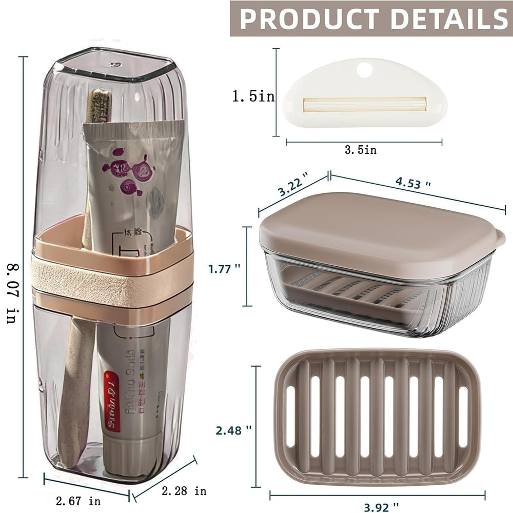 Integrated toothpaste squeezer in travel case