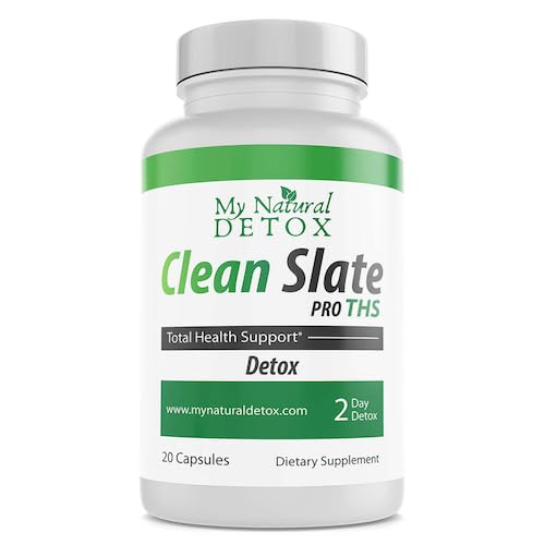 MyNaturalDetox Clean Slate Detox bottle front view highlighting toxin support and digestion.
