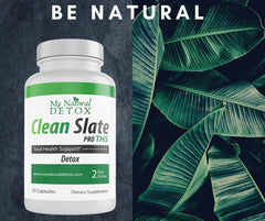 MyNaturalDetox Clean Slate probiotic and fiber blend image emphasizing urinary support.
