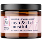 Front view of Myo-Inositol & D-Chiro Inositol powder bottle