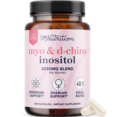 Bottle of Myo-Inositol and D-Chiro Inositol supplement for women