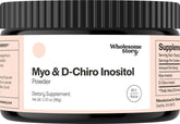 Myo-Inositol and D-Chiro Inositol powder for women in container