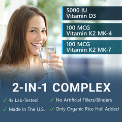 Front view of MyoActivo D3 K2 bottle with label