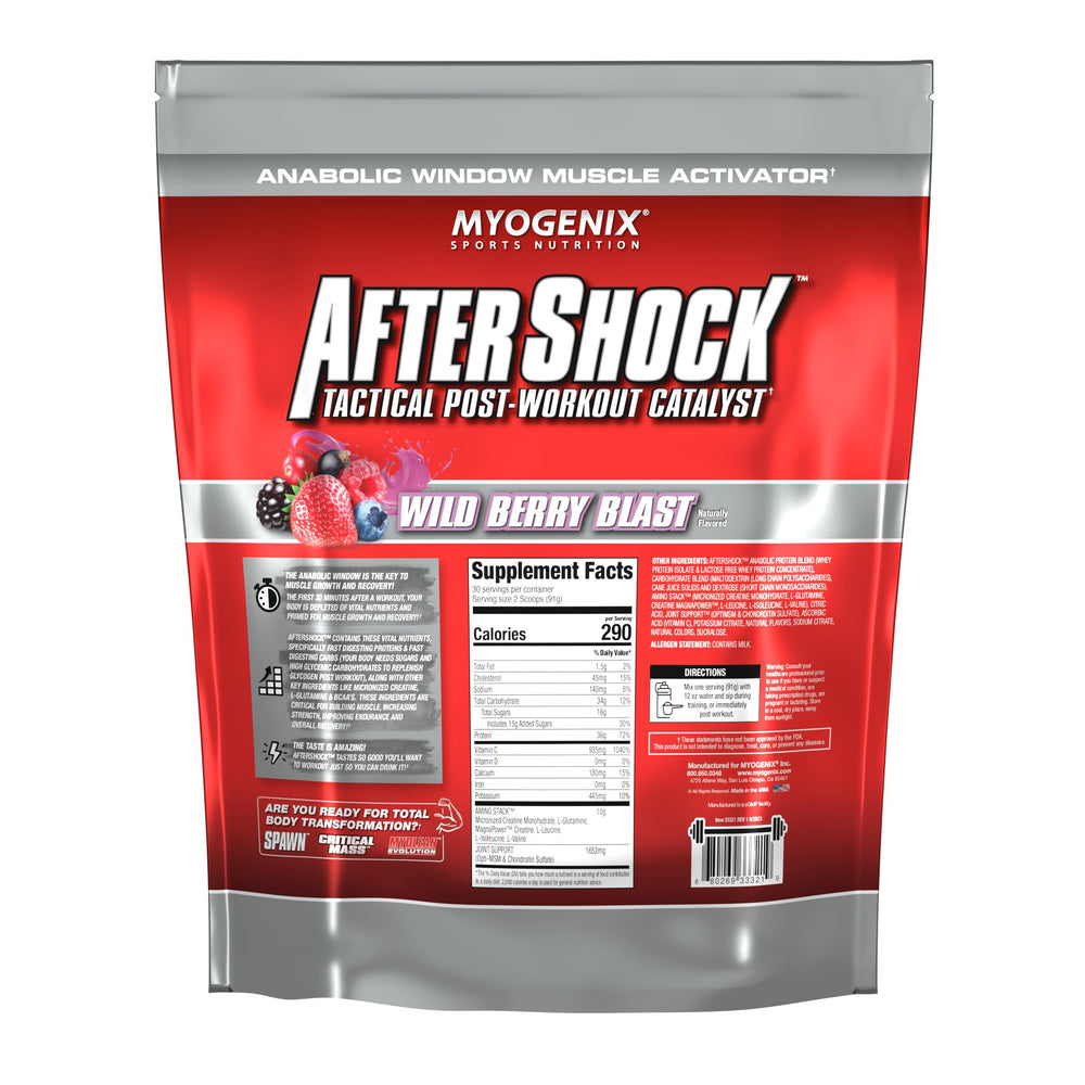 Myogenix Aftershock athlete-focused image illustrating recovery support