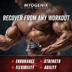 Closeup of Myogenix Aftershock powder texture and mixability