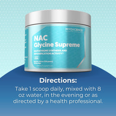 Illustration showing how to mix one scoop in 8 oz of water in the evening.