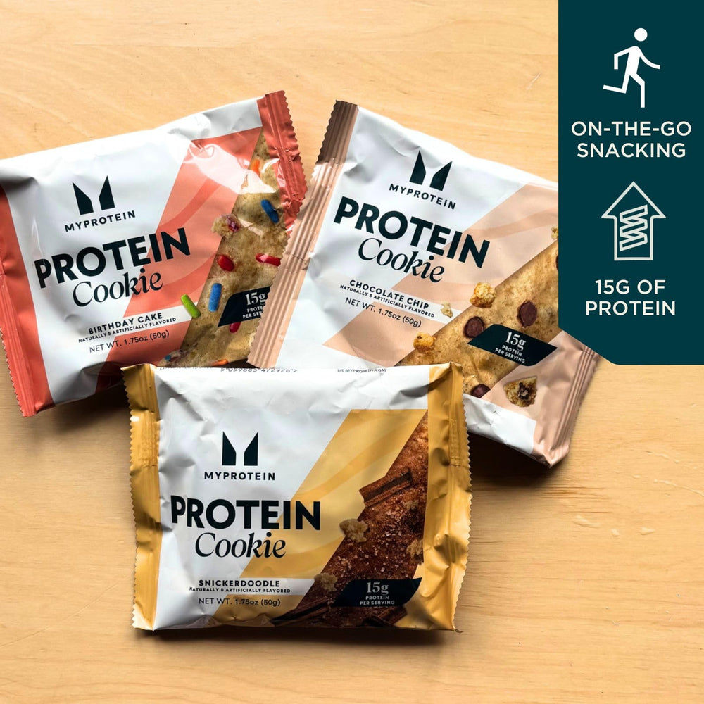 Close-up of soft-baked Birthday Cake protein cookie texture