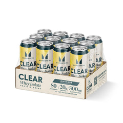 Nutrition facts label for Clear Whey Isolate Lemonade