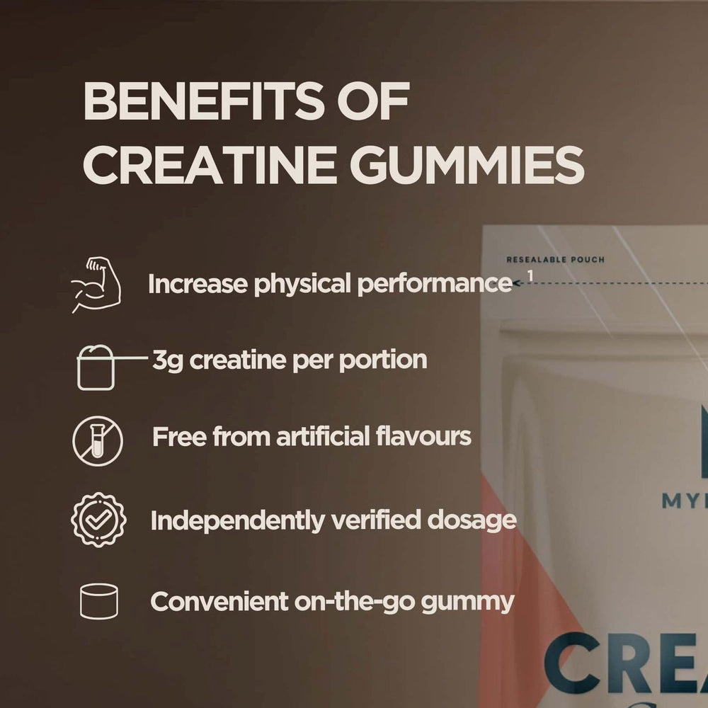 Front packaging of Myprotein Creatine Gummies