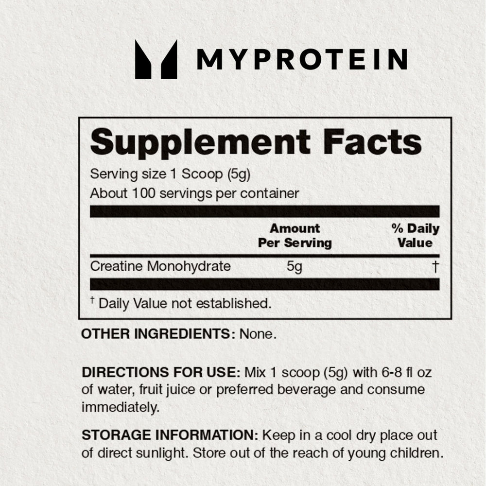 Supplement facts and ingredient list