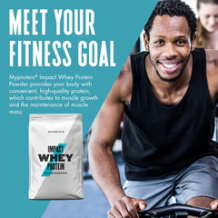 Side view of Myprotein Impact Whey Protein Powder container