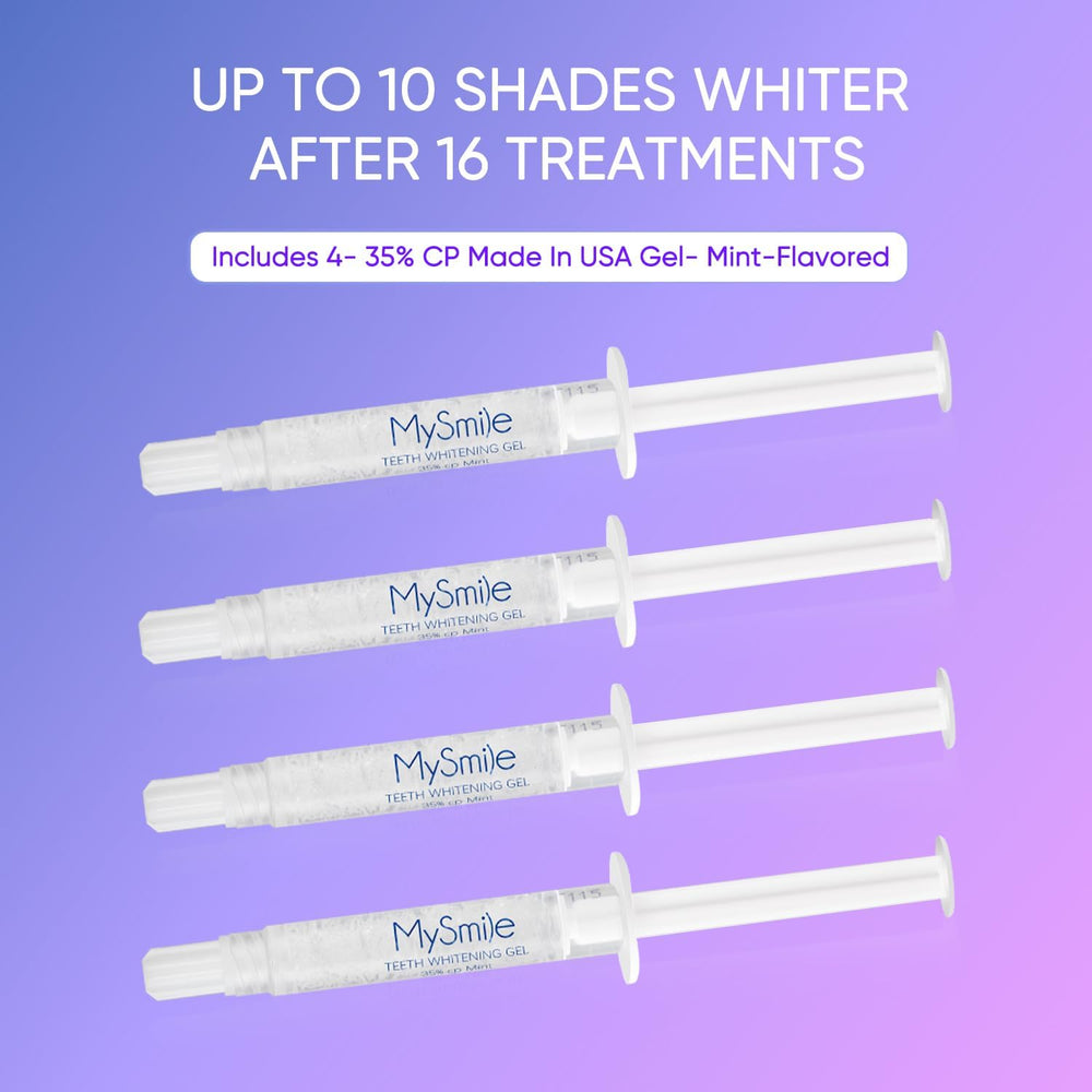 Whitening gel syringes and kit components