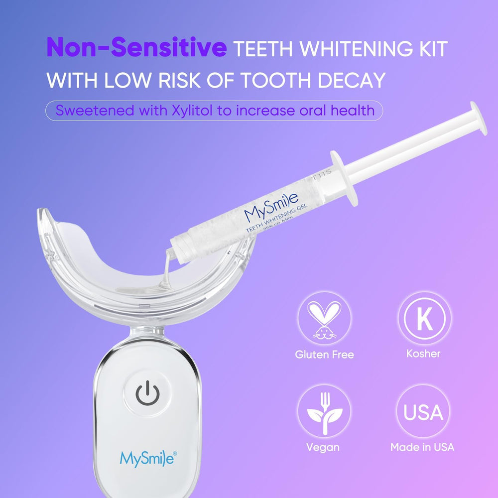 Box packaging and contents of MySmile Deluxe kit