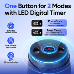 Clear LED digital display showing remaining time