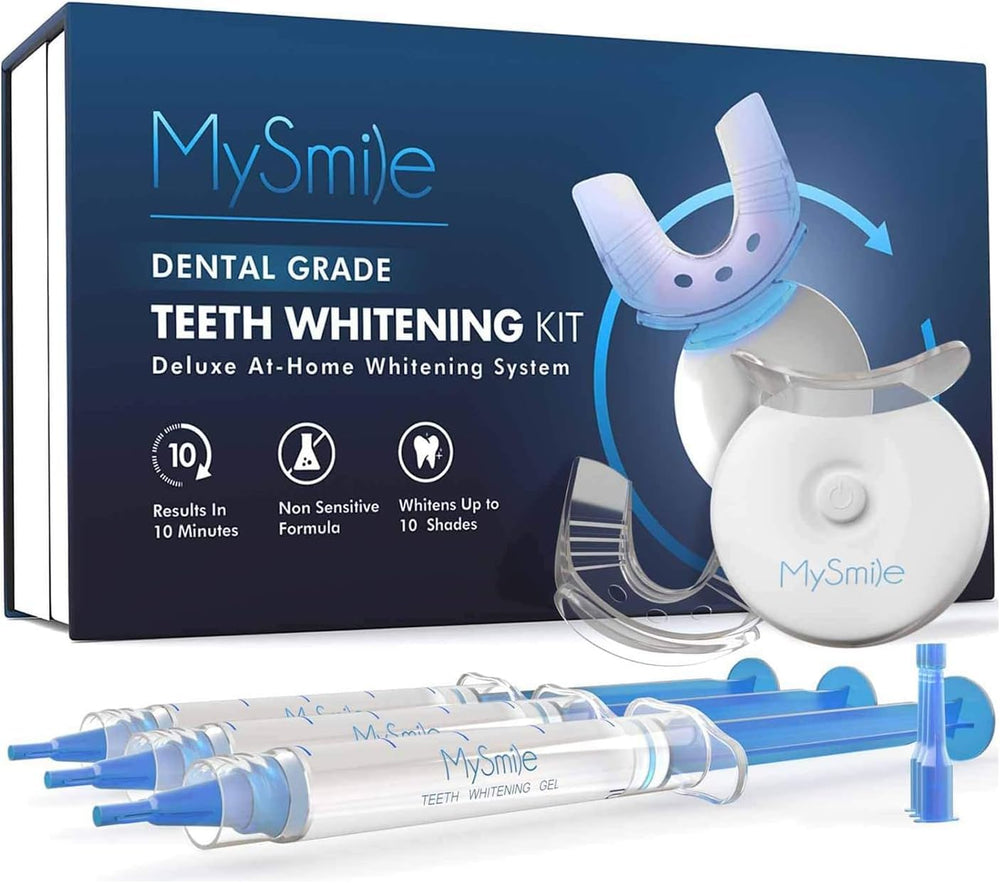 MySmile LED Teeth Whitening Kit with LED light for at-home whitening