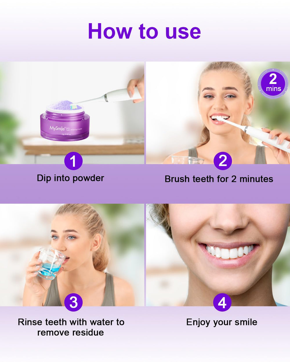 Bright purple MySmile Pap packaging